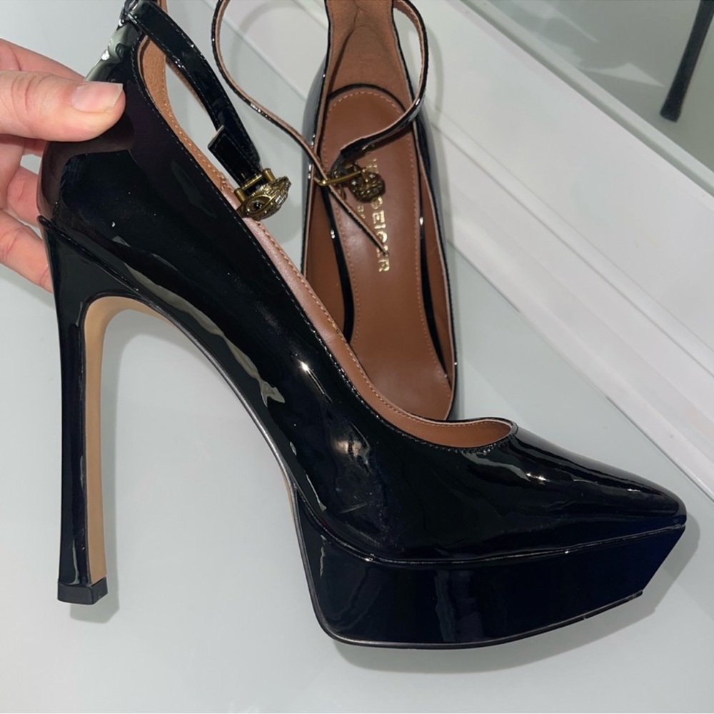 Elegant Black Patent Leather High Heels